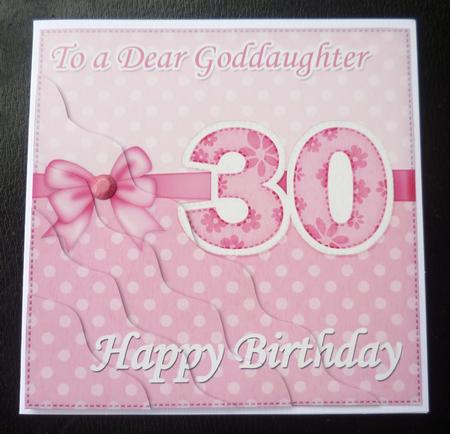 30th Birthday Goddaughter Felties Wavy Corner Side Stacker by Charlie Angel
