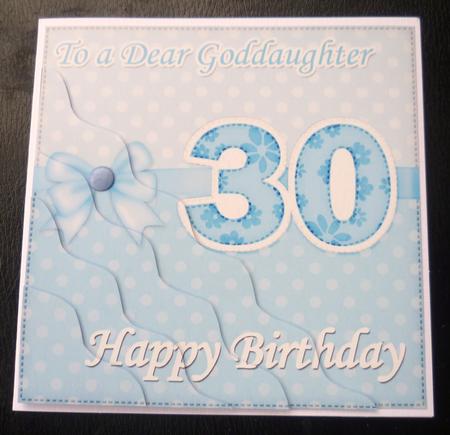 30th Birthday Goddaughter Felties Wavy Corner Side Stacker by Charlie Angel