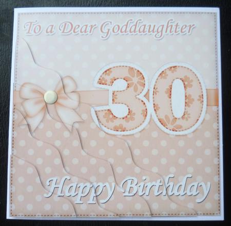 30th Birthday Goddaughter Felties Wavy Corner Side Stacker by Charlie Angel