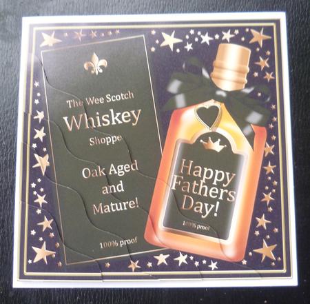 Fathers Day Whisky Wavy Corner Side Stacker Topper by Charlie Angel