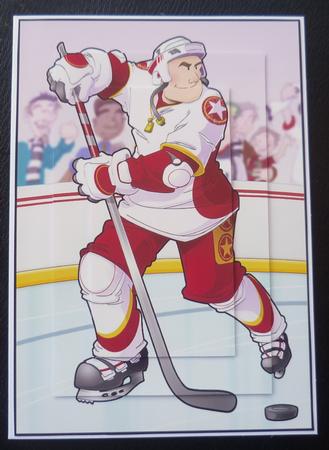 Ice Hockey Dude A4 by Charlie Angel