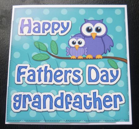 Owl Felties Grandfather Fathers Day Wavy Corner Side Stacker by Charlie Angel