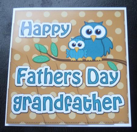 Owl Felties Grandfather Fathers Day Wavy Corner Side Stacker by Charlie Angel
