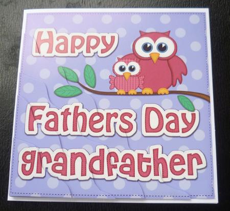 Owl Felties Grandfather Fathers Day Wavy Corner Side Stacker by Charlie Angel