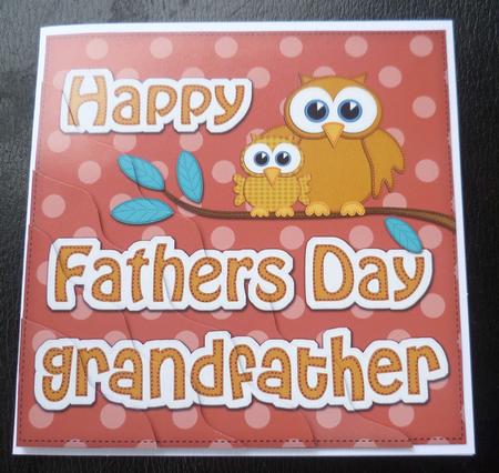 Owl Felties Grandfather Fathers Day Wavy Corner Side Stacker by Charlie Angel