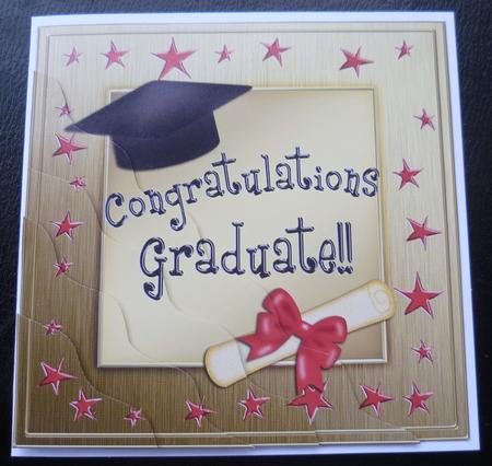 Congratulations Graduate Wavy Corner Side Stacker Topper by Charlie Angel