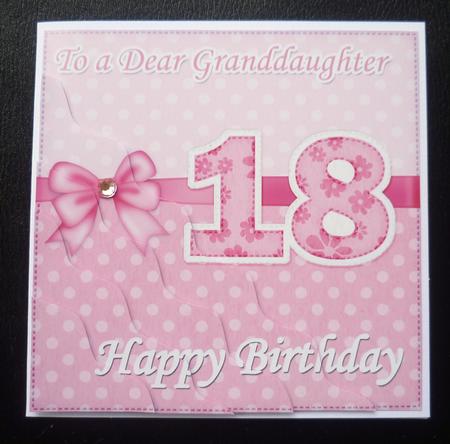 18th Birthday Granddaughter Felties Wavy Corner Side Stacker by Charlie Angel