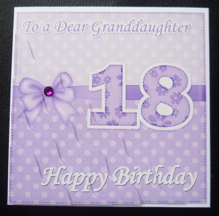 18th Birthday Granddaughter Felties Wavy Corner Side Stacker by Charlie Angel