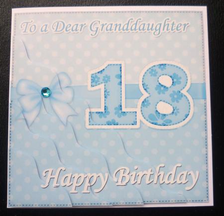 18th Birthday Granddaughter Felties Wavy Corner Side Stacker by Charlie Angel
