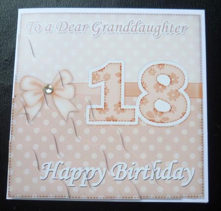18th Birthday Granddaughter Felties Wavy Corner Side Stacker by Charlie Angel