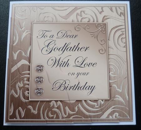 Elegant Metallic Birthday Godfather Wavy Corner Stacker by Charlie Angel