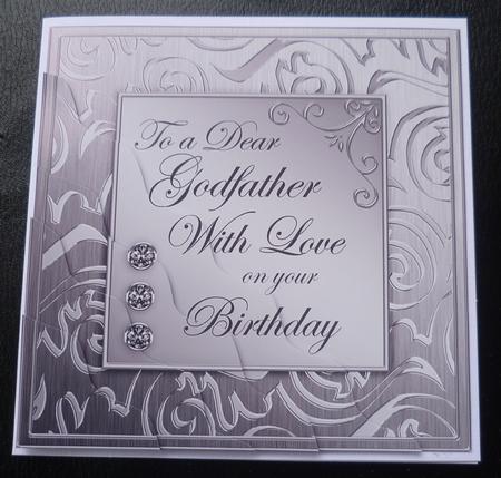 Elegant Metallic Birthday Godfather Wavy Corner Stacker by Charlie Angel