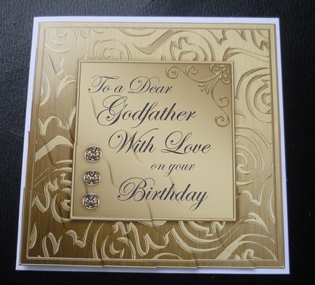 Elegant Metallic Birthday Godfather Wavy Corner Stacker by Charlie Angel