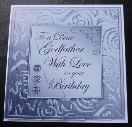 Elegant Metallic Birthday Godfather Wavy Corner Stacker by Charlie Angel