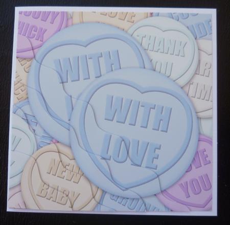With Love Sweet Heart Wavy Corner Side Stacker Topper by Charlie Angel