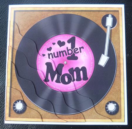 Number 1 Mom Record Wavy Corner Side Stacker Topper by Charlie Angel