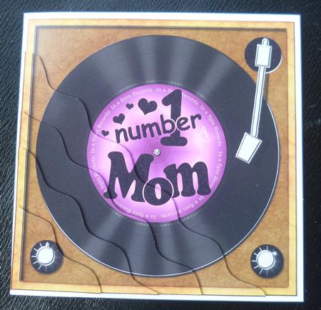 Number 1 Mom Record Wavy Corner Side Stacker Topper by Charlie Angel