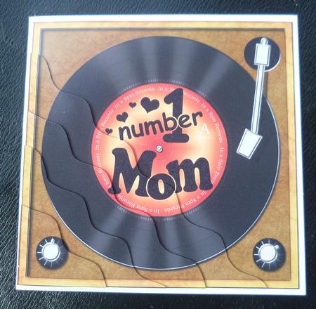 Number 1 Mom Record Wavy Corner Side Stacker Topper by Charlie Angel