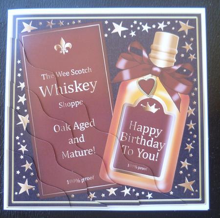 Birthday Whisky Wavy Corner Side Stacker Topper by Charlie Angel