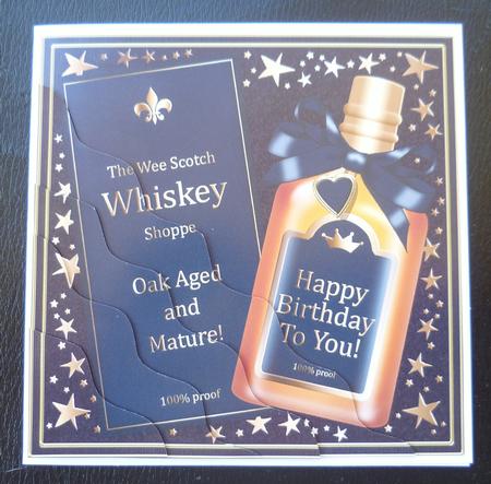 Birthday Whisky Wavy Corner Side Stacker Topper by Charlie Angel