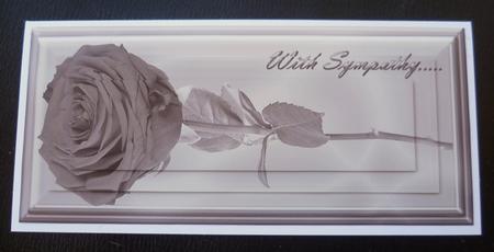 With Sympathy Rose Pyramid Card by Charlie Angel
