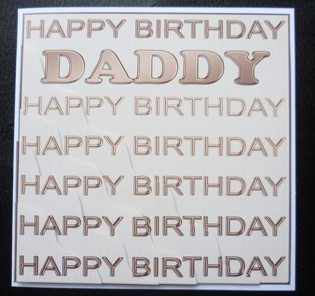 Birthday Daddy Wavy Corner Side Stacker Topper by Charlie Angel
