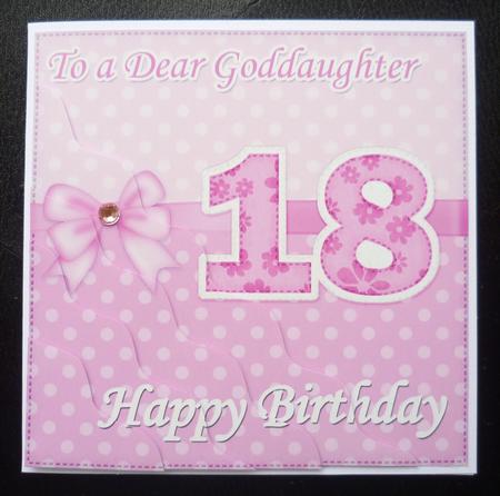 18th Birthday Goddaughter Felties Wavy Corner Side Stacker by Charlie Angel