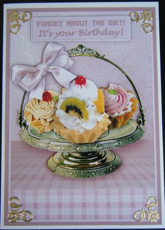 Cream Cake Heaven Decoupage, Birthday, Weight Loss by Charlie Angel