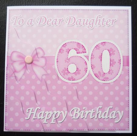 60th Birthday Daughter Felties Wavy Corner Side Stacker by Charlie Angel