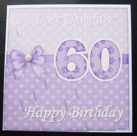 60th Birthday Daughter Felties Wavy Corner Side Stacker by Charlie Angel