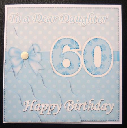 60th Birthday Daughter Felties Wavy Corner Side Stacker by Charlie Angel