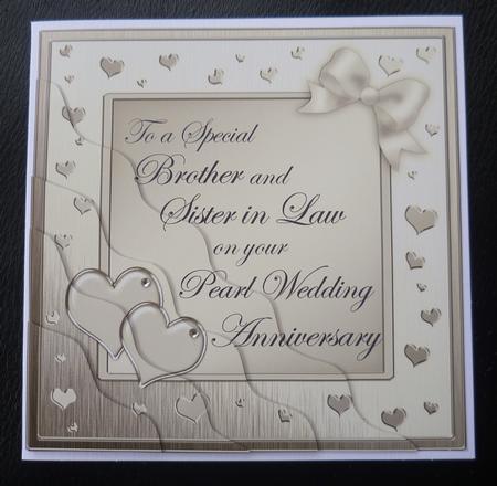 Brother and Sister in Law Pearl Wedding Anniversary by Charlie Angel