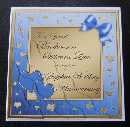 Brother and Sister in Law Sapphire Wedding Anniversary by Charlie Angel