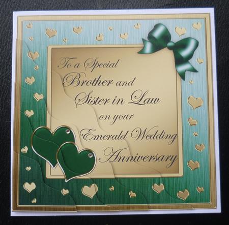 Brother and Sister in Law Emerald Wedding Anniversary by Charlie Angel