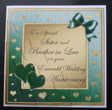 Sister and Brother in Law Emerald Wedding Anniversary by Charlie Angel