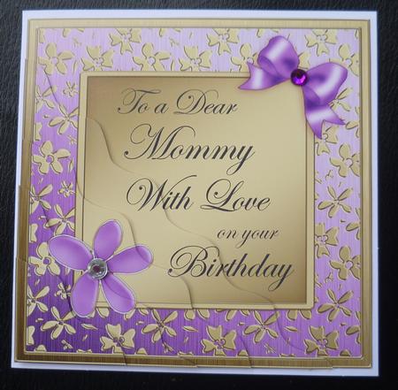 Floral Elegance Birthday Mommy Wavy Corner Stacker by Charlie Angel