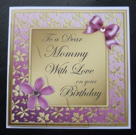 Floral Elegance Birthday Mommy Wavy Corner Stacker by Charlie Angel