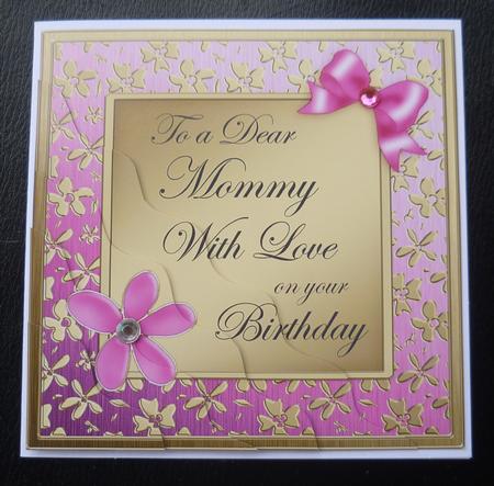 Floral Elegance Birthday Mommy Wavy Corner Stacker by Charlie Angel