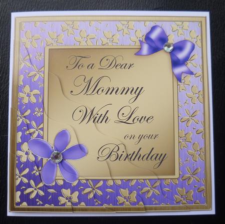 Floral Elegance Birthday Mommy Wavy Corner Stacker by Charlie Angel