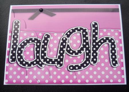 A5 Polka Dot Laugh Scallop Corner Side Stacker Topper by Charlie Angel