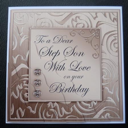 Elegant Metallic Birthday Step Son Wavy Corner Stacker by Charlie Angel