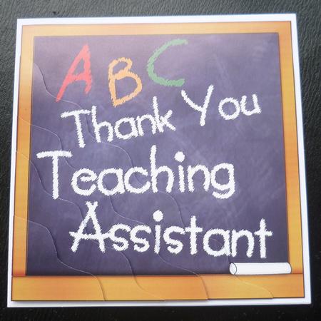 Thank You Teaching Assistant Blackboard Wavy Corner Side Sta by Charlie Angel