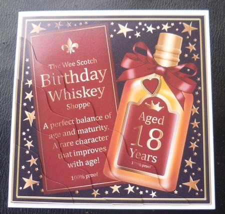 18th Birthday Whisky Wavy Corner Side Stacker Topper by Charlie Angel