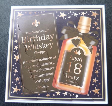 18th Birthday Whisky Wavy Corner Side Stacker Topper by Charlie Angel