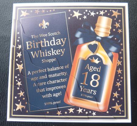 18th Birthday Whisky Wavy Corner Side Stacker Topper by Charlie Angel