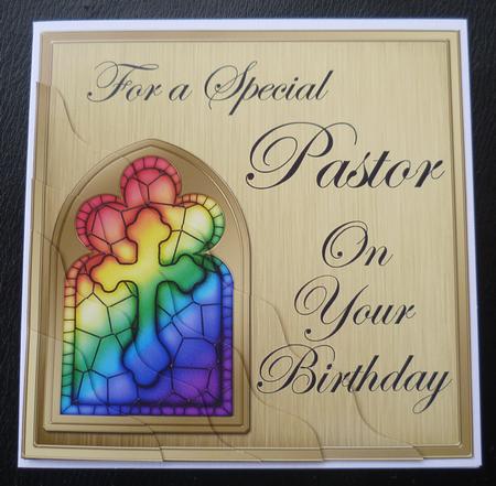Religious Greeting Pastor Birthday Wavy Corner Topper by Charlie Angel