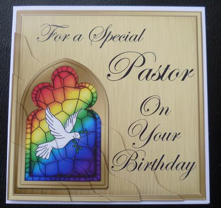 Religious Greeting Pastor Birthday Wavy Corner Topper by Charlie Angel