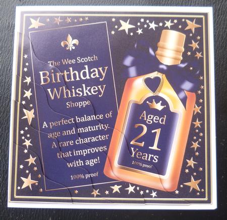 21st Birthday Whisky Wavy Corner Side Stacker Topper by Charlie Angel