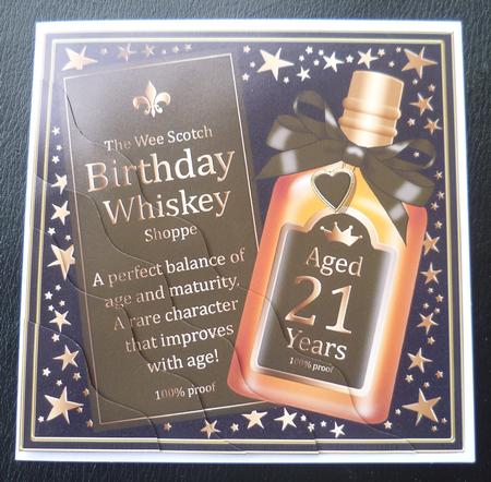 21st Birthday Whisky Wavy Corner Side Stacker Topper by Charlie Angel