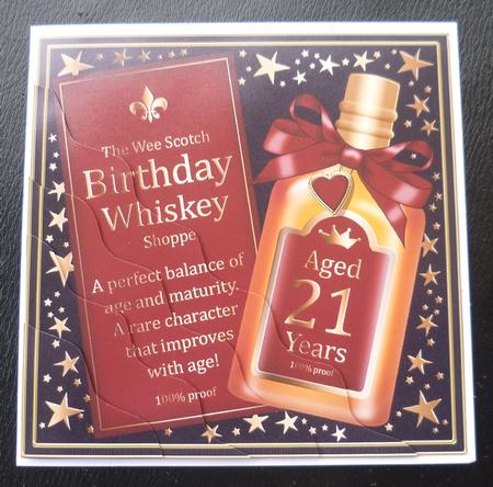 21st Birthday Whisky Wavy Corner Side Stacker Topper by Charlie Angel